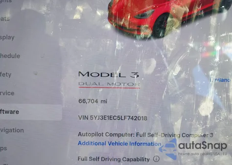 2020 Tesla Model 3 Performance Dual Motor All-Wheel Drive from USA, damaged, VIN 5YJ3E1EC5LF742018